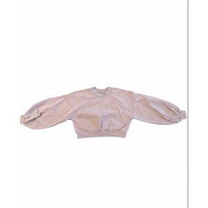 All Saints Womens Pullover Pink Size S Cotton Cropped Tayla Sweat Comfy Wide-Arm